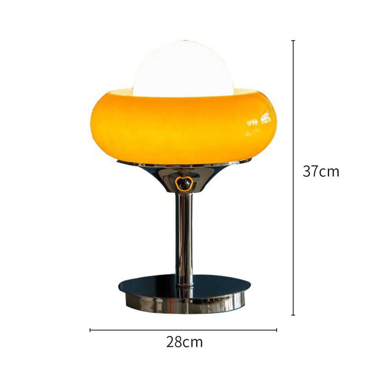 Vintage Yellow Glass Table Lamp