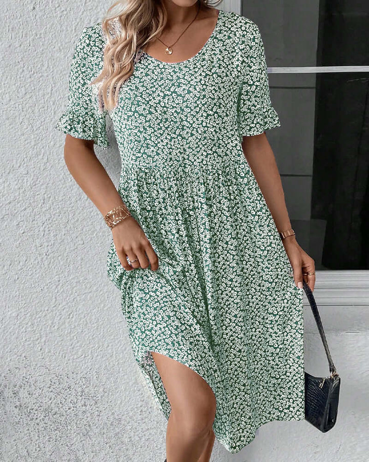 Women's Floral Pattern Dress - Effortless & Chic