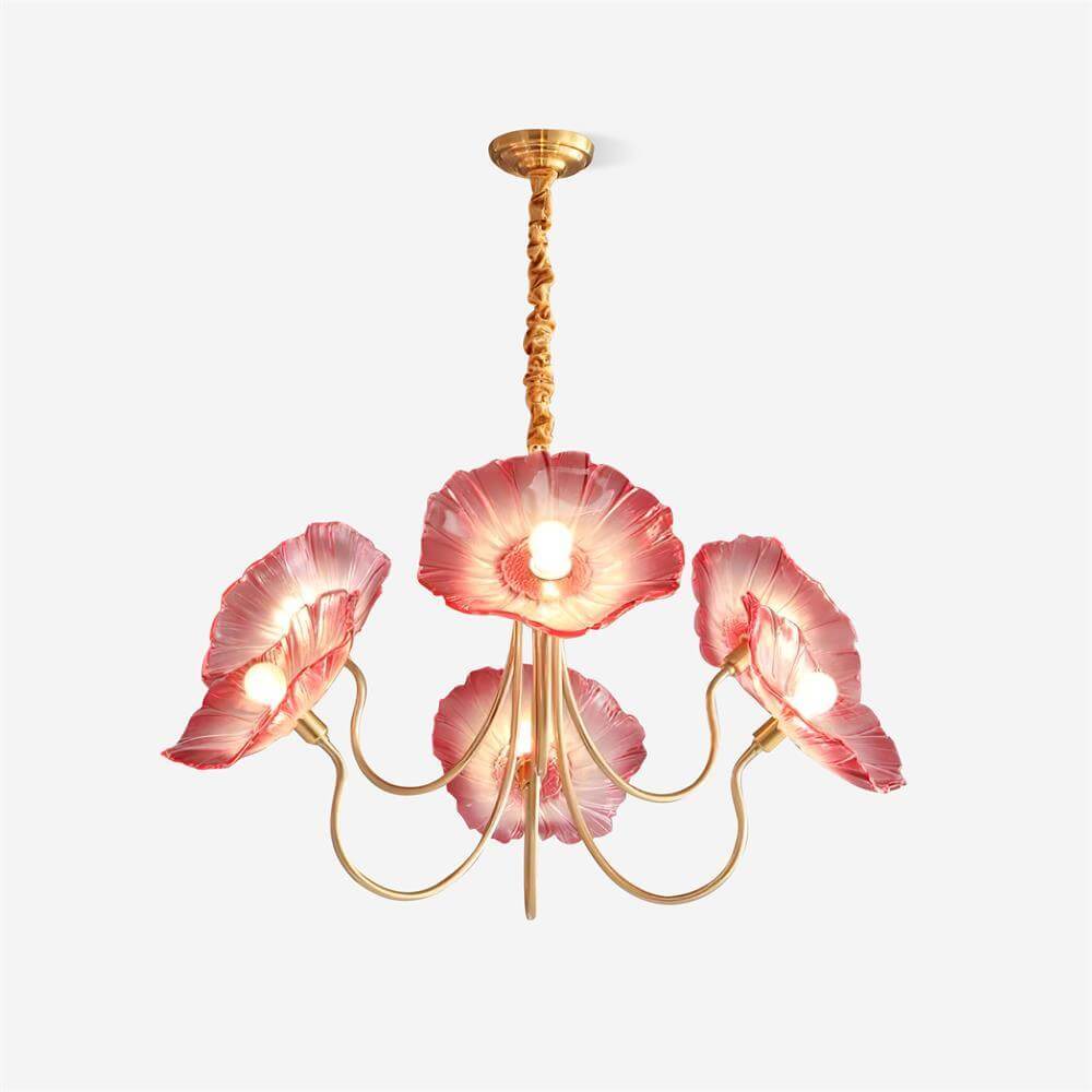 Elegant Frosted Glass Flower Chandelier