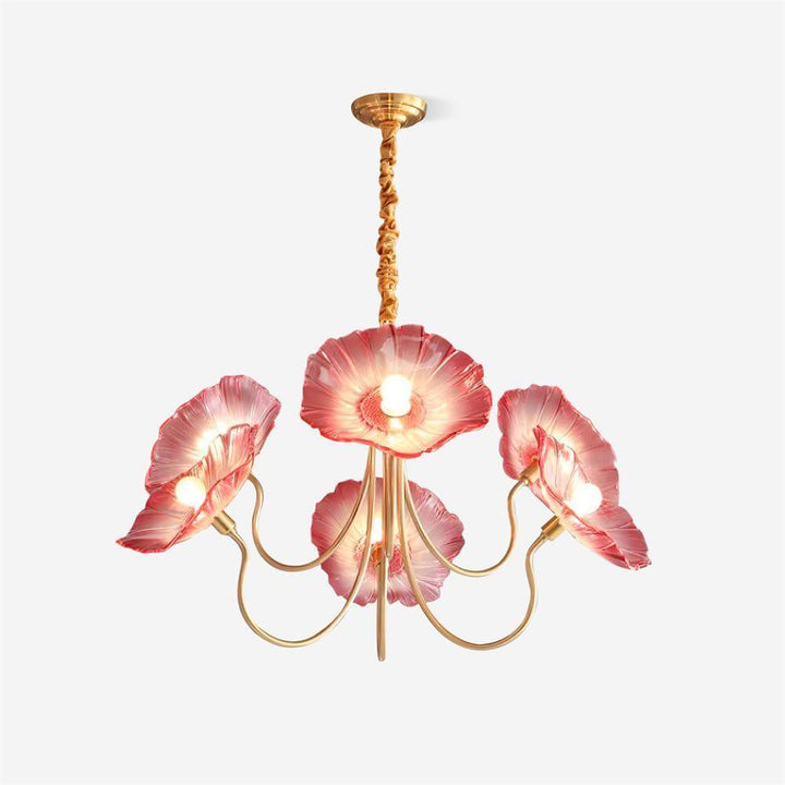 Elegant Frosted Glass Flower Chandelier