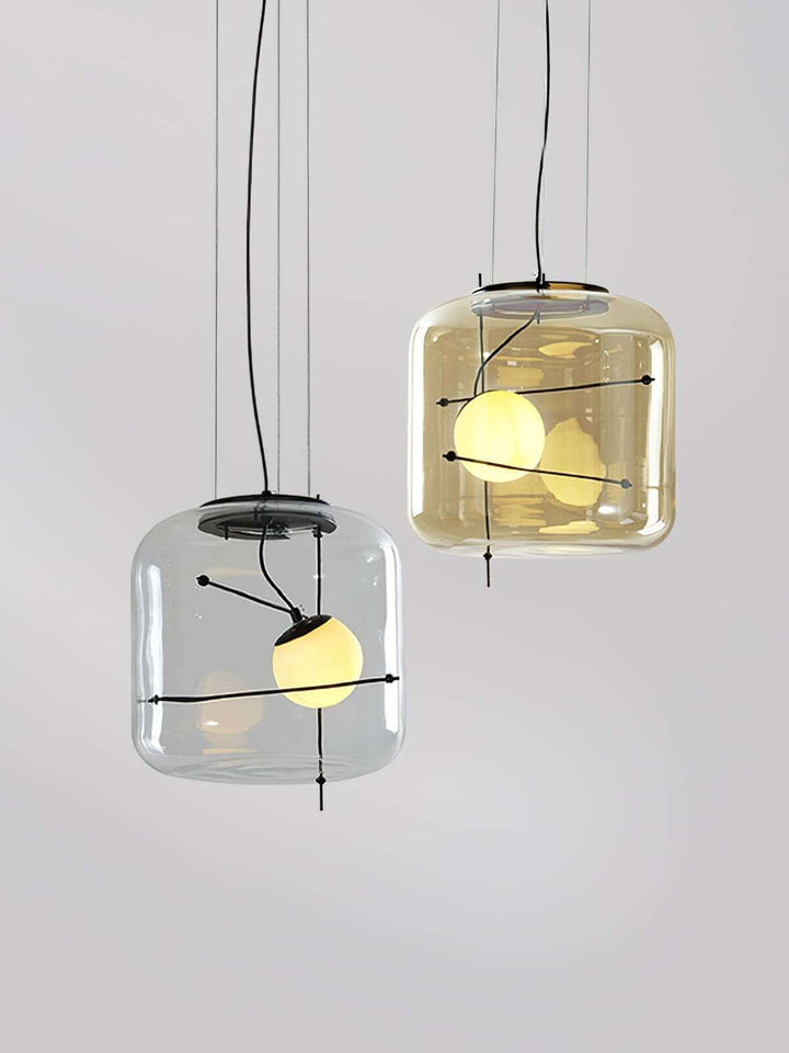 Modern Glass Pendant Light 30cm
