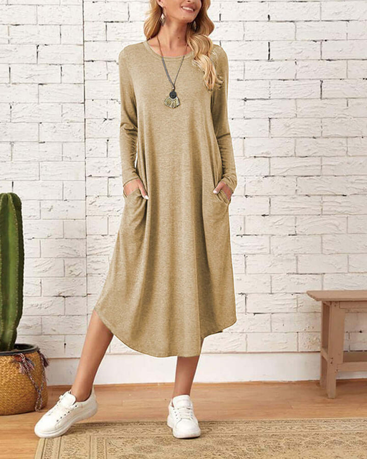 Women's Cozy Long-Sleeve Winter Dress
