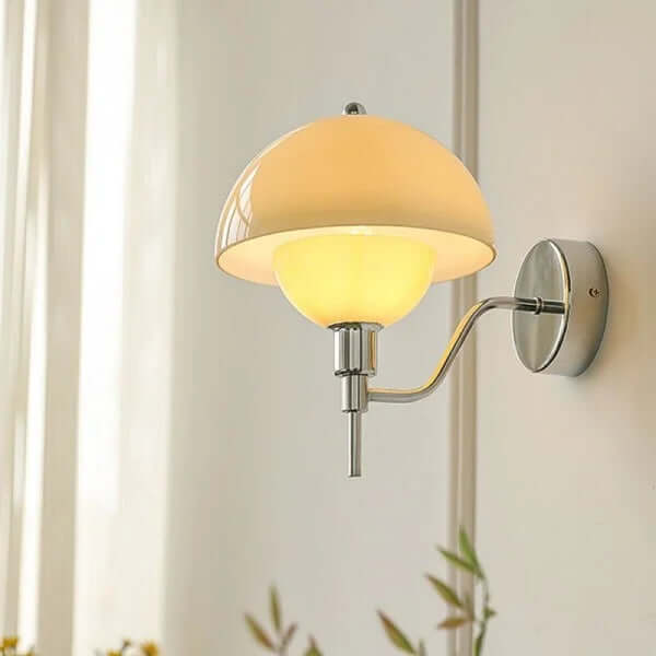Elegant Mushroom Glass Wall Light