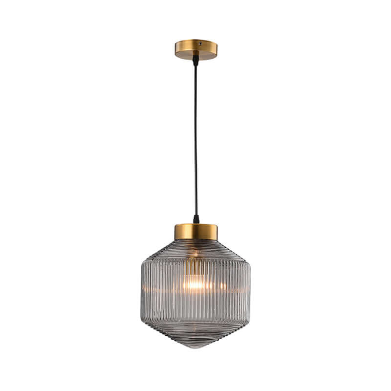 Modern Glass Drum Pendant Light