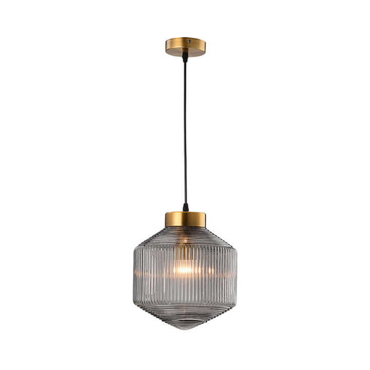 Modern Glass Drum Pendant Light