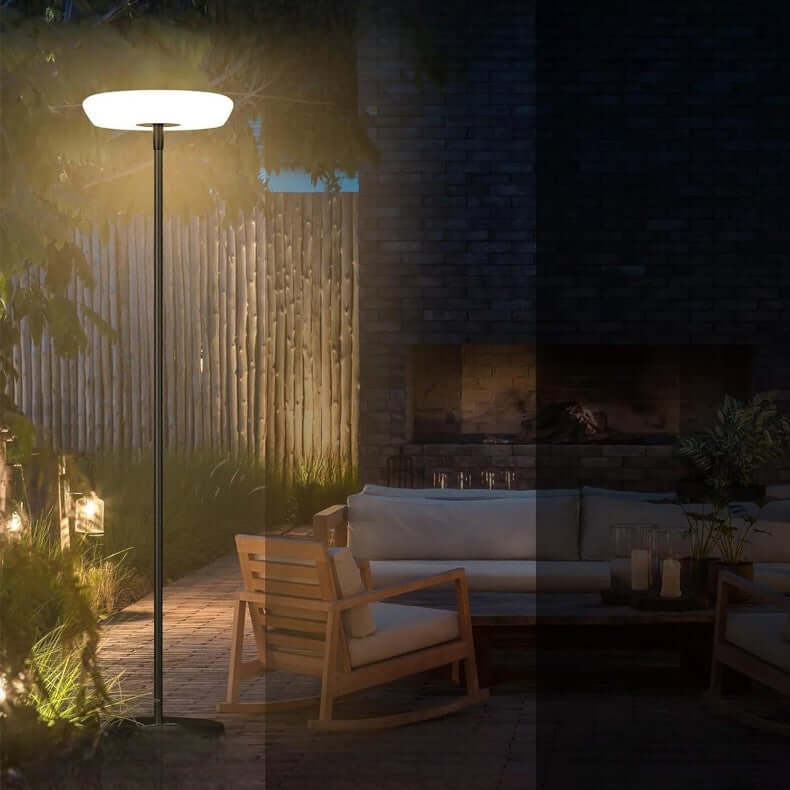 Solar Garden Lamp Outdoor, Metal & Acrylic, Dia 30cm