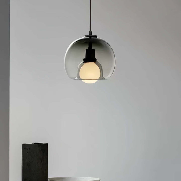 Modern Glass Pendant Light, 25cm Diameter