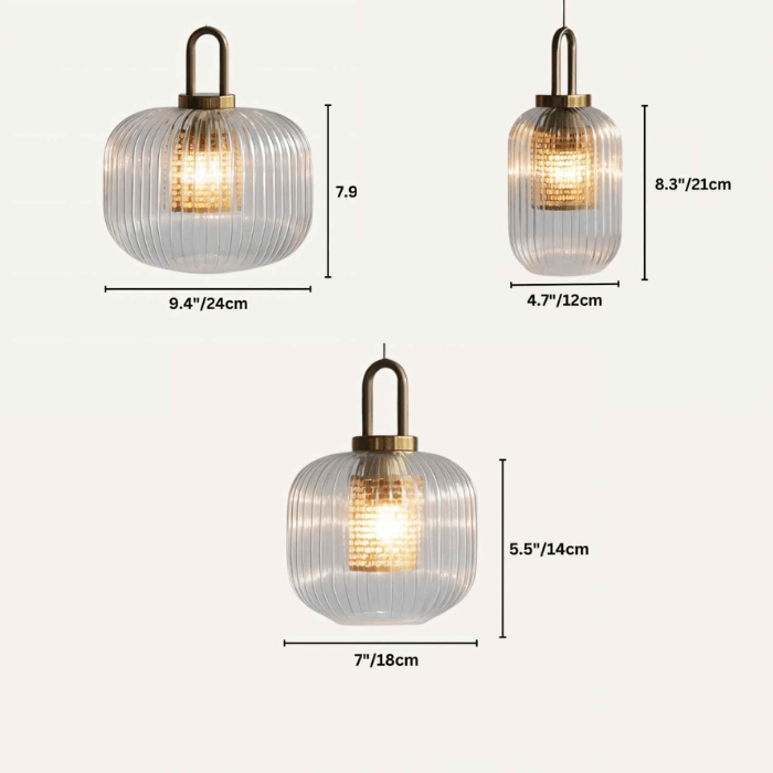 Striped Glass Pendant Light for Modern Decor