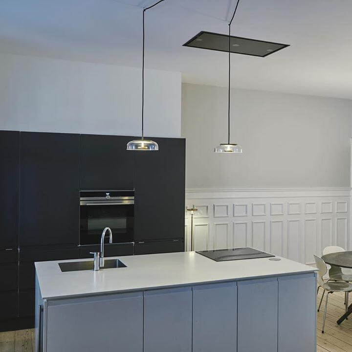 Modern Brass & Glass Pendant Light
