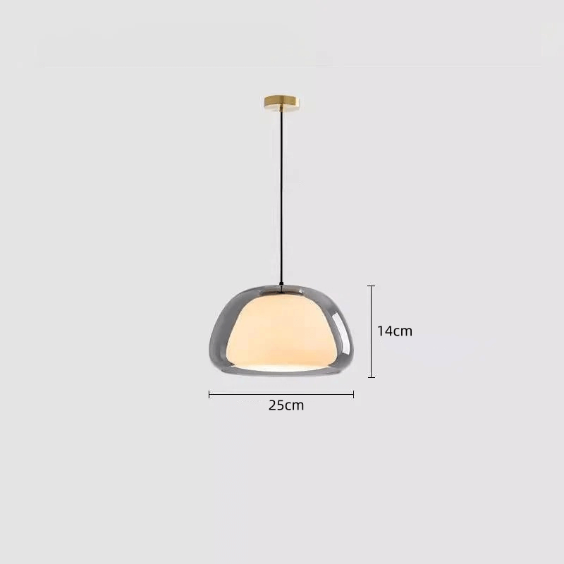 Modern White Glass Pendant Light