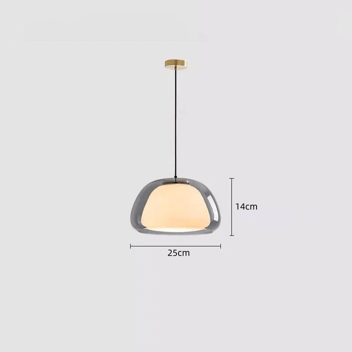 Modern White Glass Pendant Light