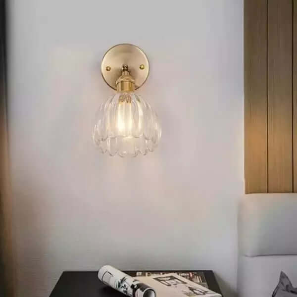 Tulip Flower Bud Glass Wall Lamp