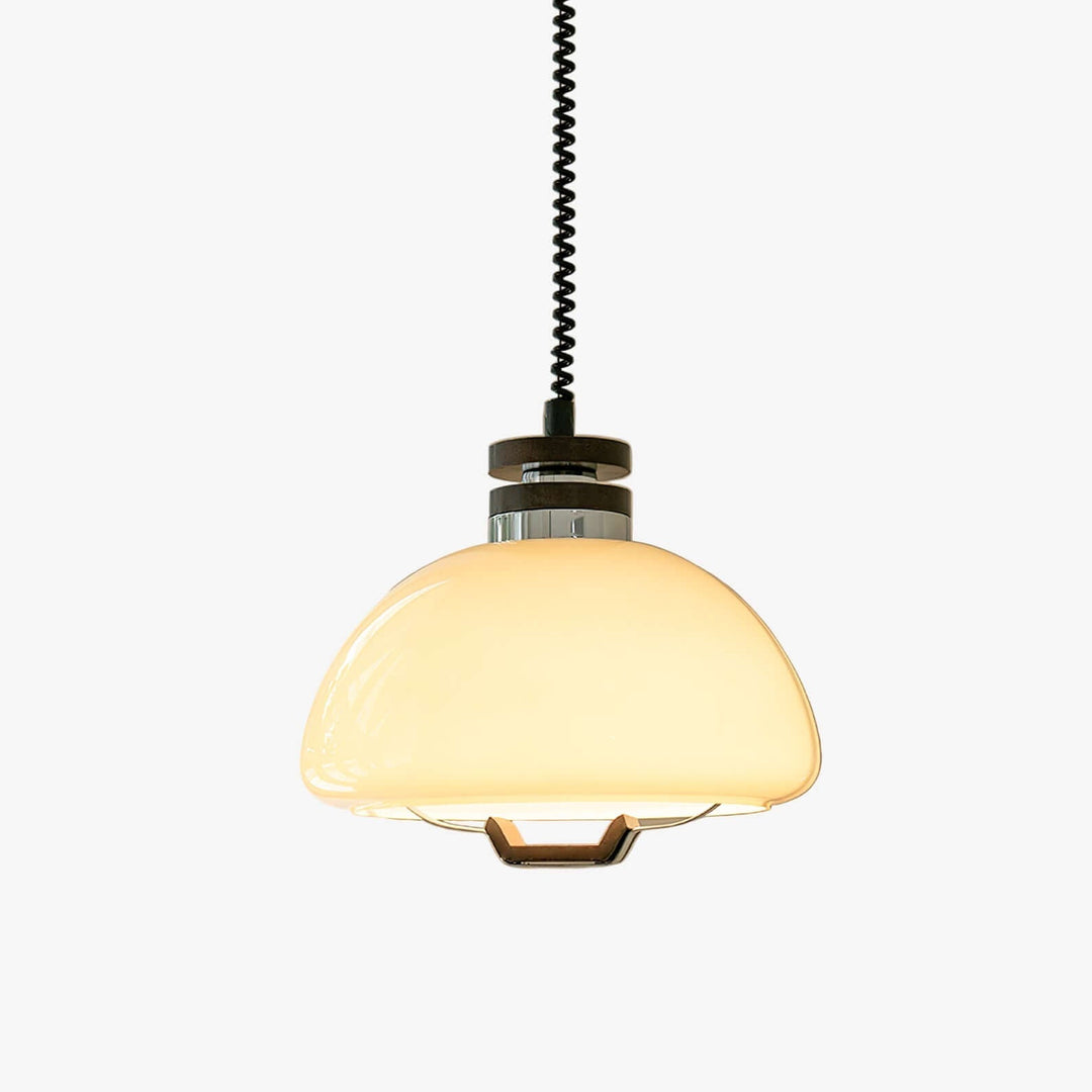 Modern Beige Pudding Pendant Light 40cm