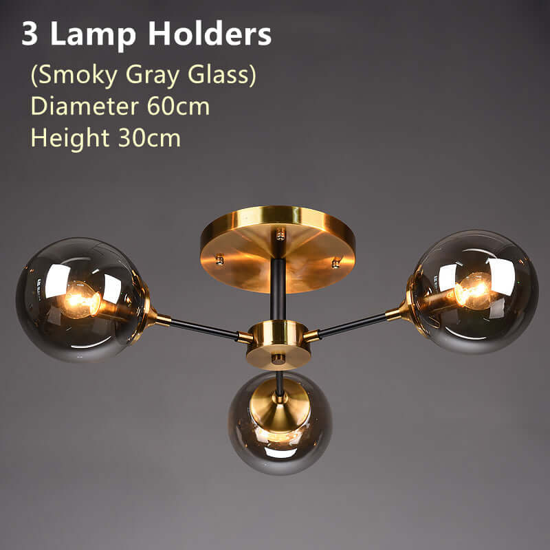Modern Copper LED Chandelier