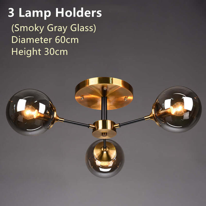 Modern Copper LED Chandelier