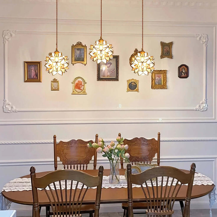 Capiz Shell Pendant Light, 20cm, Elegant Hanging Lamp