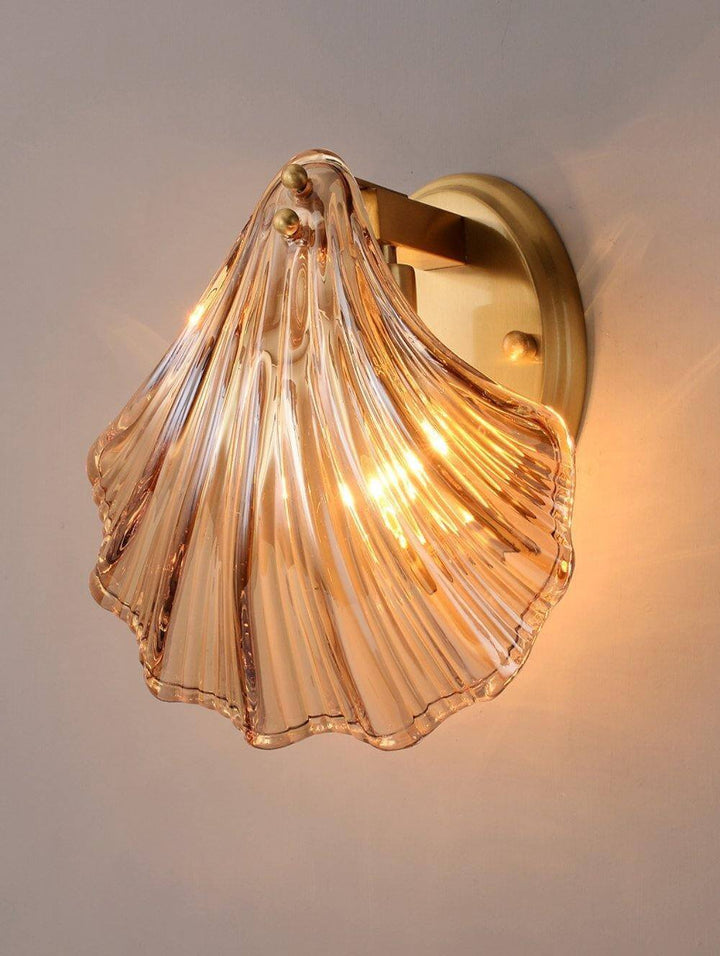 Seashell Wall Light Fixture, Nautical Decor, 20cm