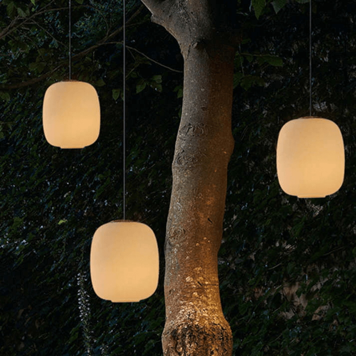 Waterproof Outdoor Pendant Lantern - Retro Metal Design