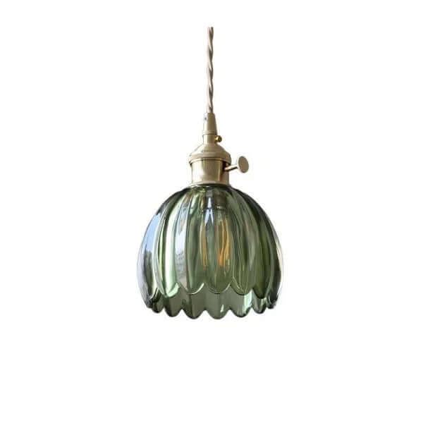 Retro Glass Flower Pendant Light