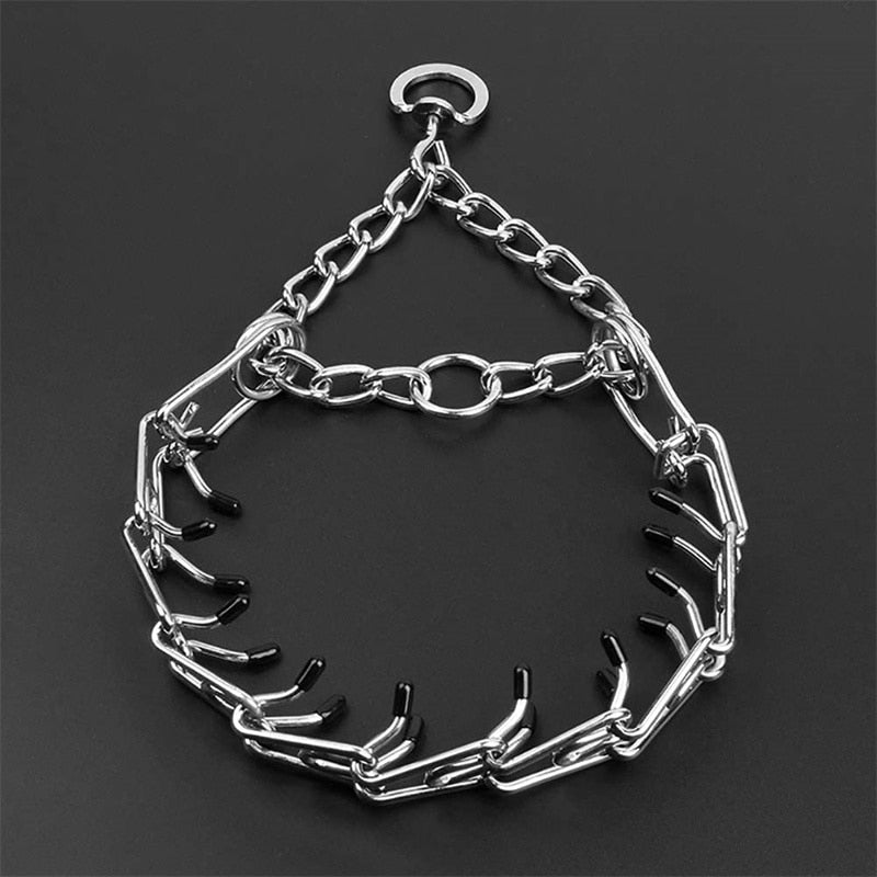 Gentle control dog training pinch collar, an adjustable pet supply for improved obedience.