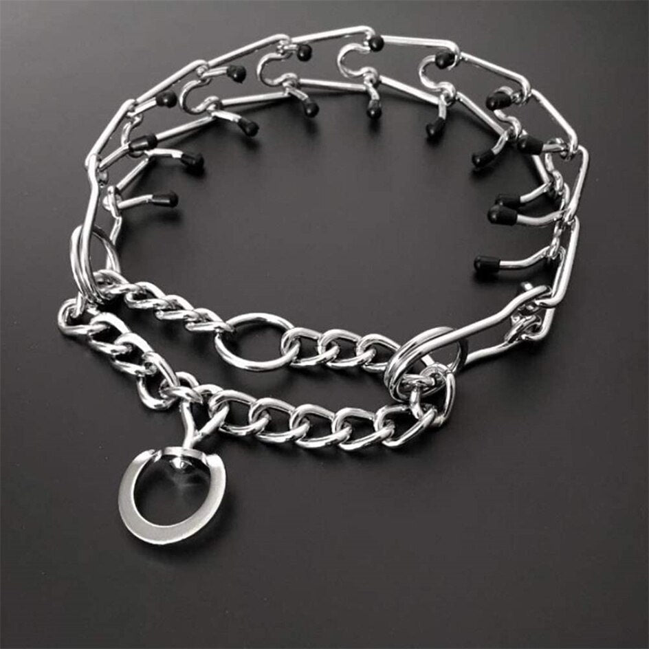 Anti-pull adjustable dog training collar for gentle correction, perfect for pet walking.