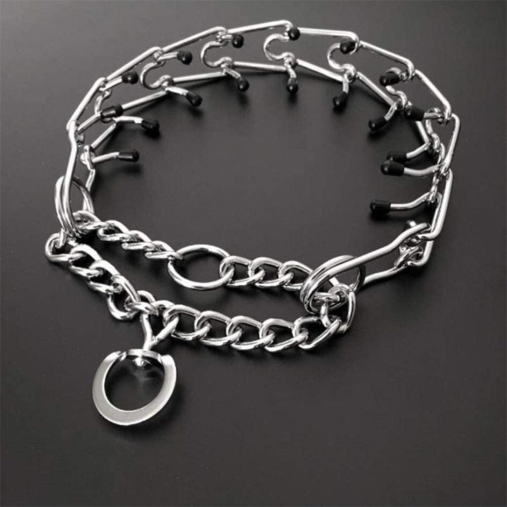 Anti-pull adjustable dog training collar for gentle correction, perfect for pet walking.