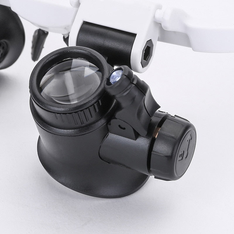 Optical LED magnifying visor with 8x, 15x, 23x magnification for detailed work, hobbies, & fine repairs.