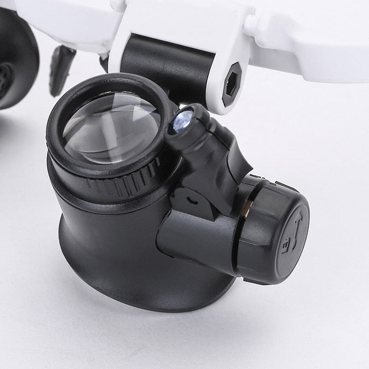 Optical LED magnifying visor with 8x, 15x, 23x magnification for detailed work, hobbies, & fine repairs.
