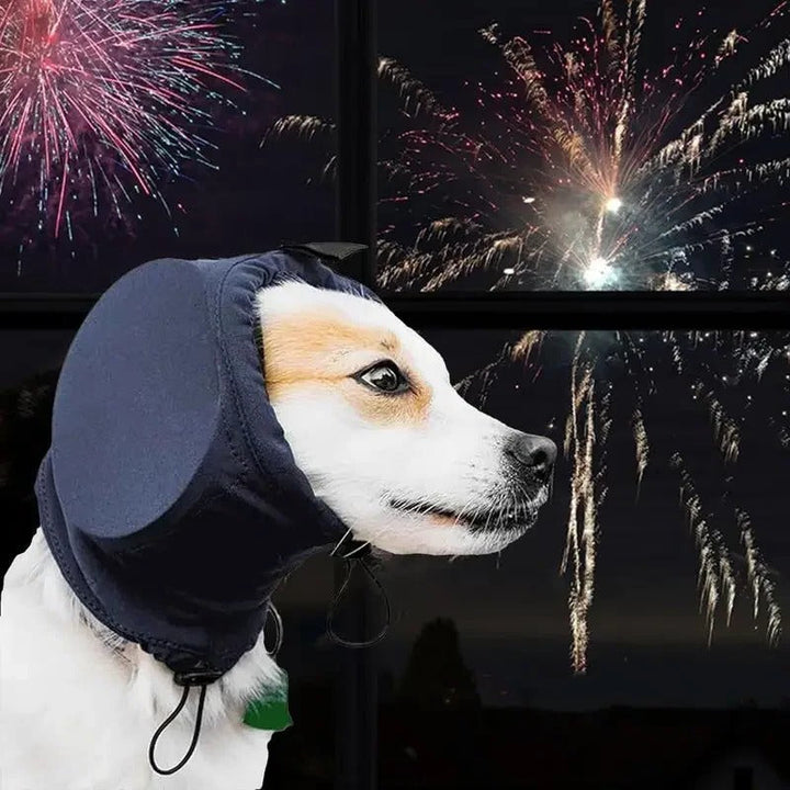Adjustable dog noise reduction earmuffs, ensuring a secure fit for canine ear protection and ultimate pet safety.