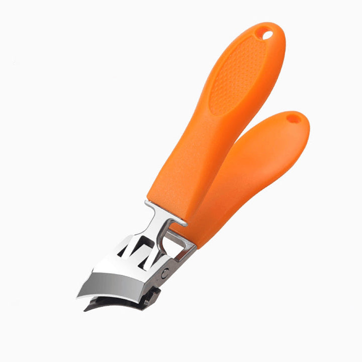 Heavy-duty toenail clippers with wide jaw opening, perfect for thick, hard-to-trim nails. Ergonomic grip.