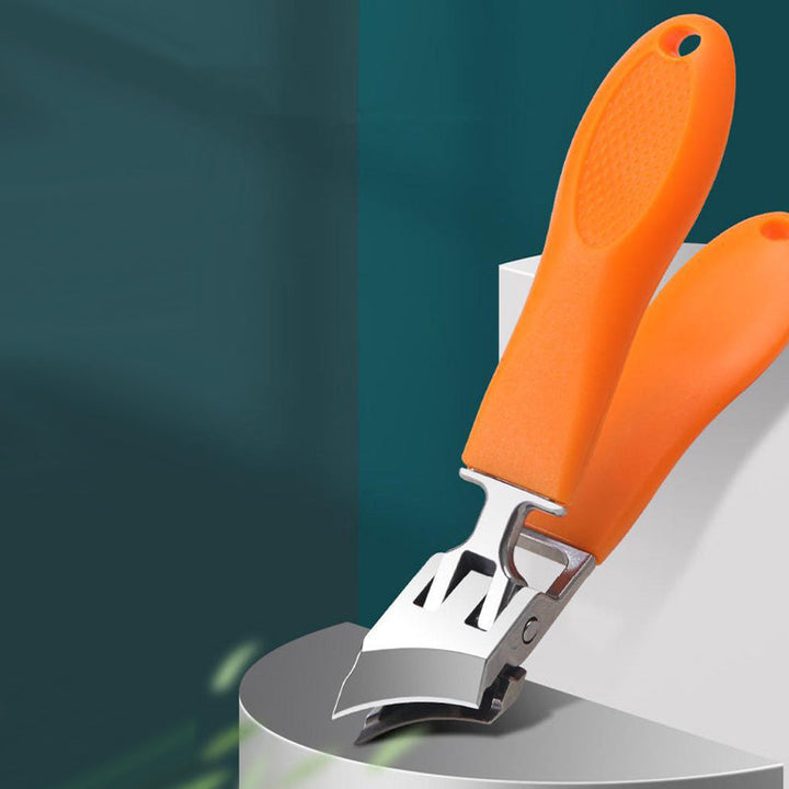 Wide jaw nail clippers for thick toenails & fingernails. Anti-splash collector for mess-free grooming.