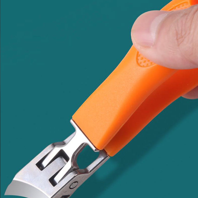 Premium adult toenail clippers with a wide jaw & ergonomic handle, designed for thick nail personal care.