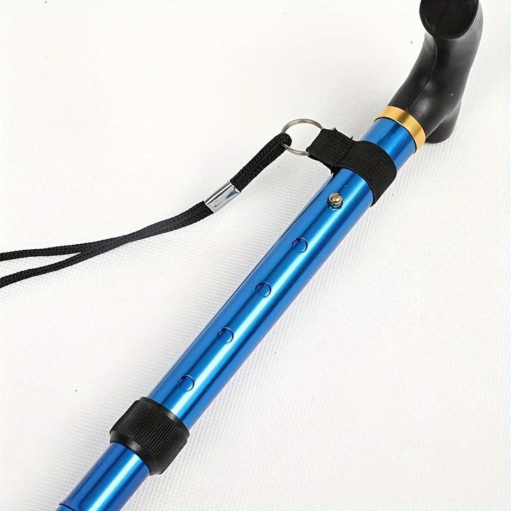 Compact folding travel cane for adults, lightweight & adjustable. Perfect mobility aid for on-the-go support.