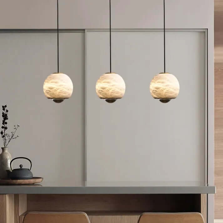 Marble Alabaster Globe Pendant Lamp