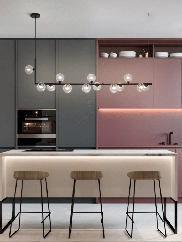 Frosted Glass Chandelier Modern Ceiling Light Fixture