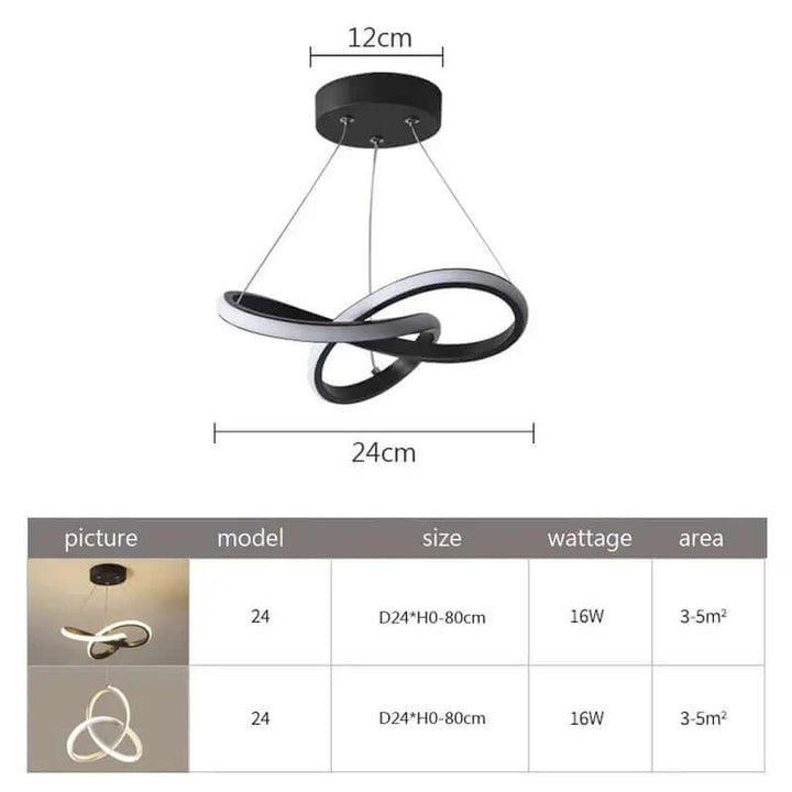 Modern LED Ceiling Light with Remote, 24cm