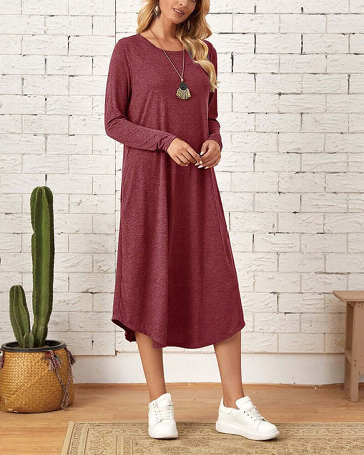 Women's Cozy Long-Sleeve Winter Dress