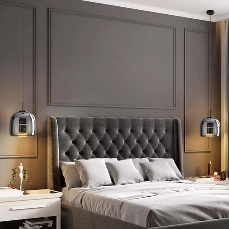 Modern Black Glass Pendant Light