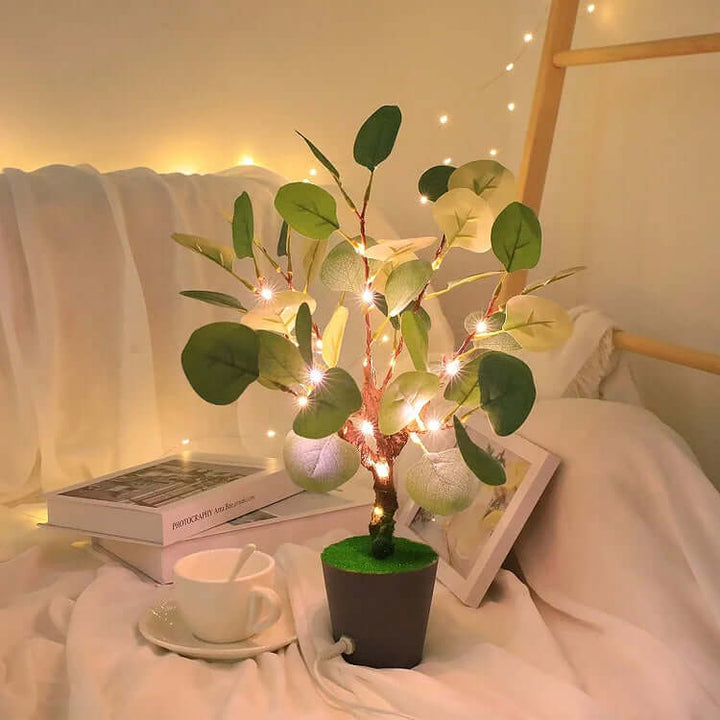 LED Branch Night Light with Decorative Pot