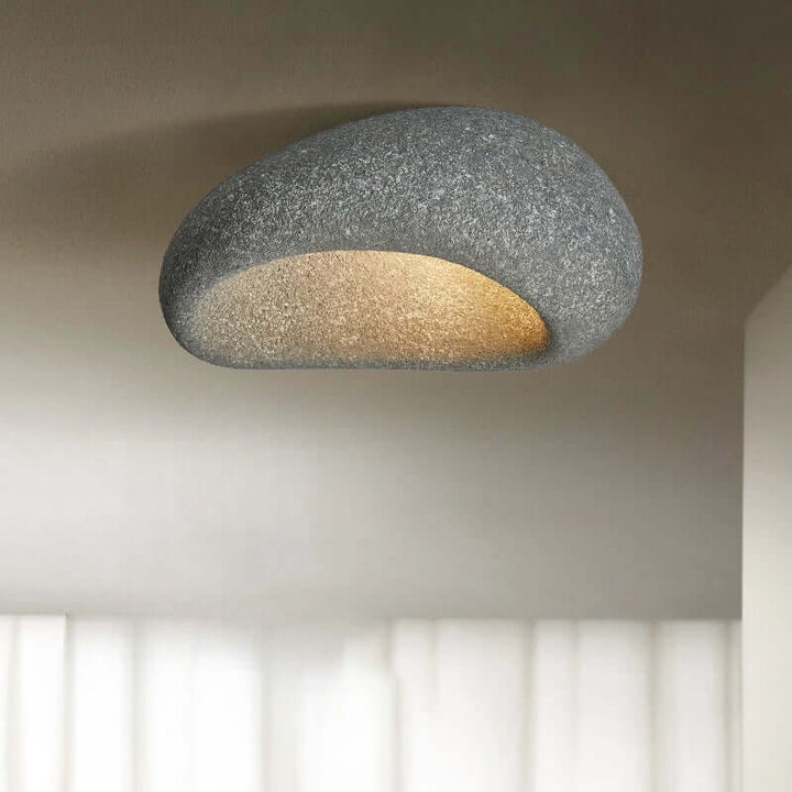 Wabi-Sabi Style Resin Ceiling Light Fixture
