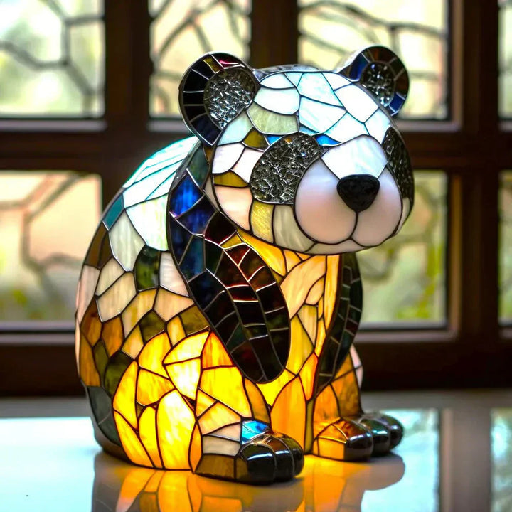 Decorative animal lamp, artistic stained glass home decor accent for any room. Great unique gift.