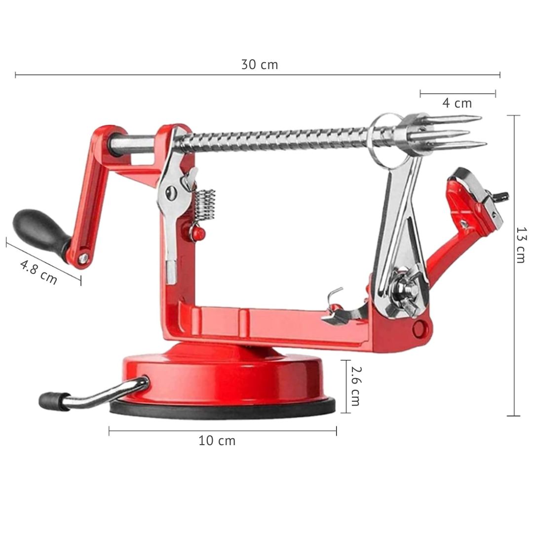 Home cooking essential: automatic apple peeler, corer, slicer with suction base for quick fruit prep.