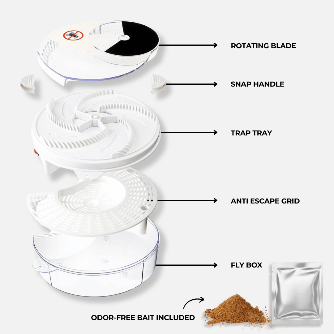 Chemical-free electric fly trap for indoor pest control. Quiet, safe insect catcher for home use.