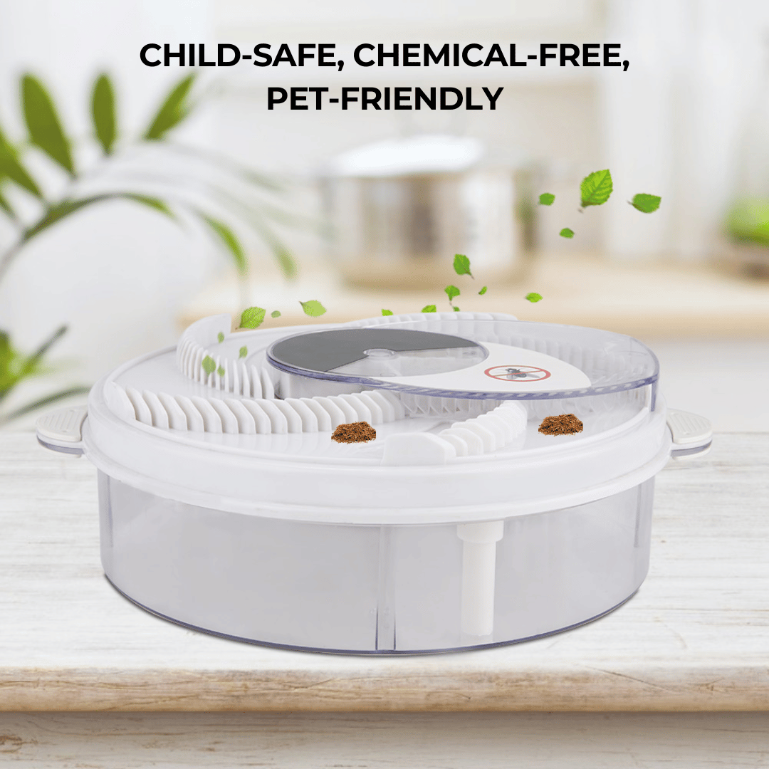 Durable automatic fly trap, perfect for outdoor pest control. Electric insect catcher for patios & gardens.
