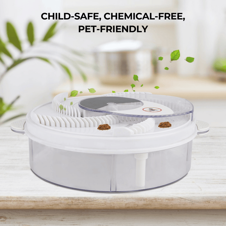 Durable automatic fly trap, perfect for outdoor pest control. Electric insect catcher for patios & gardens.