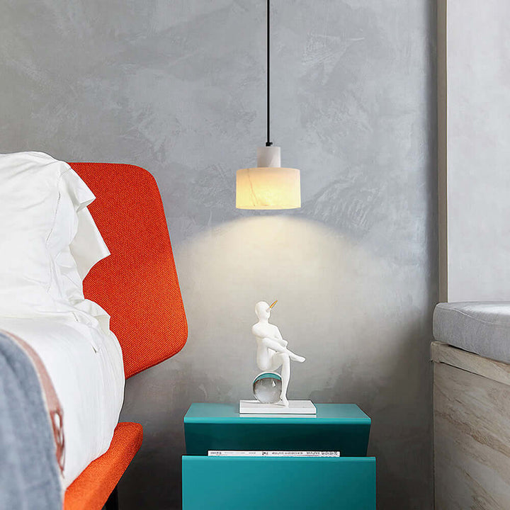 Modern White Marble Pendant Light
