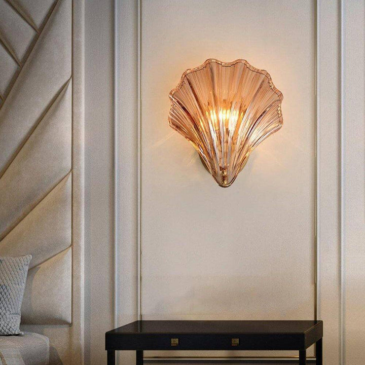 Seashell Wall Light Fixture, Nautical Decor, 20cm