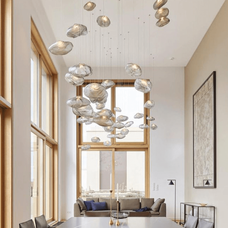 Handblown Glass Bubble Pendant Light