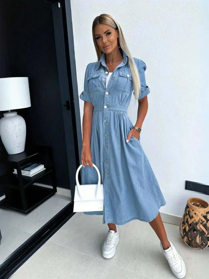 Denim Dress - Women's Versatile Outfit