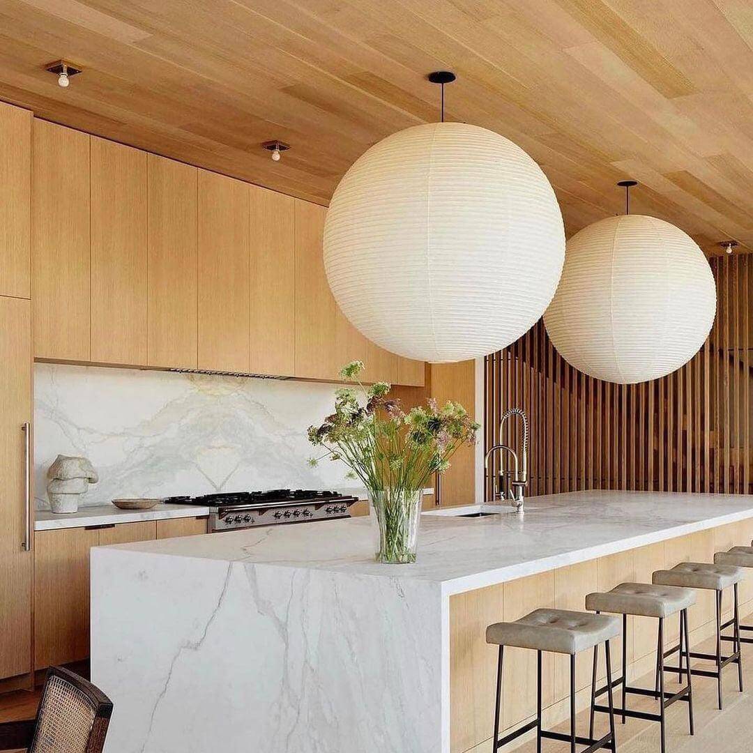 Japanese Pendant Lamp with Wire